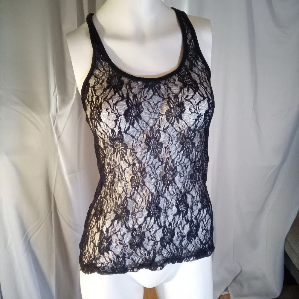 UK2LA Black Lace Chemise - Picture 1 of 2